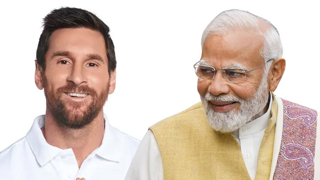 লিওনেল মেসি ও নরেন্দ্র মোদি
