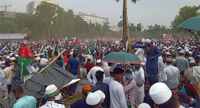 ঢাকা যেন একখণ্ড ফিলিস্তিন