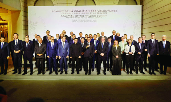 প্যারিসে ‘কোয়ালিশন অব উইলিংয়ের’ সম্মেলনে এলিসি প্রাসাদে ইউরোপীয় এবং ন্যাটো নেতারা : ইন্টারনেট