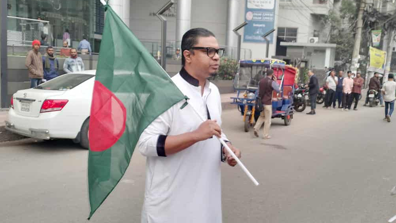 আধিপত্যবাদের প্রতিবাদে ভারতীয় দূতাবাসের উদ্দেশে যাত্রা শুরু রাশেদ প্রধানের