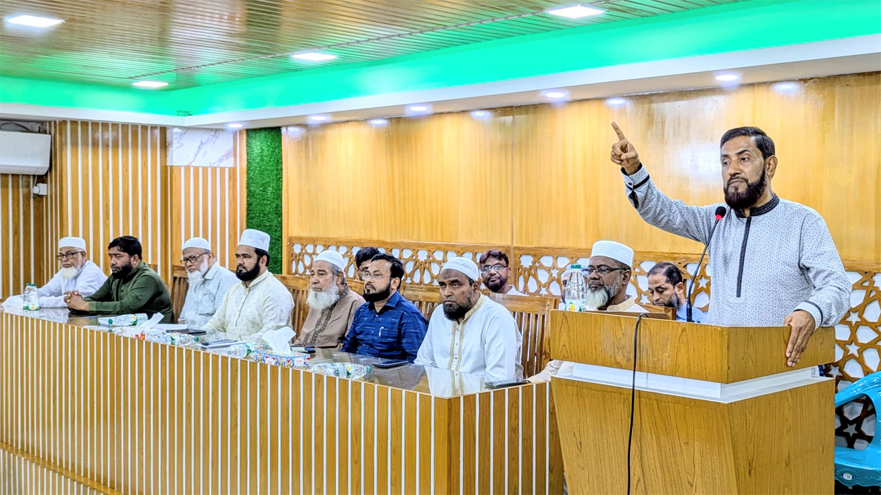 বক্তৃতা করছেন মোহাম্মদ সেলিম উদ্দিন