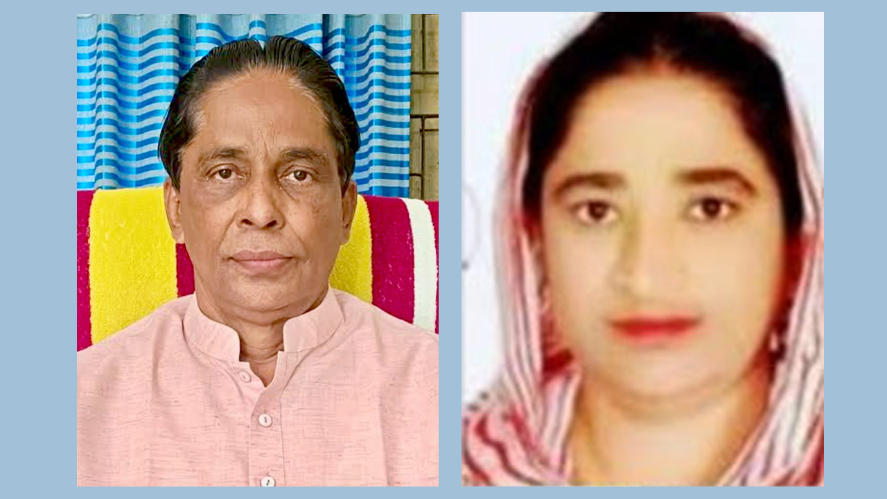 শাহবাজপুর ইউপি চেয়ারম্যান খাইরুল হুদা চৌধুরী বাদল ও শাহজাদাপুর ইউপি চেয়ারম্যান আছমা বেগম।