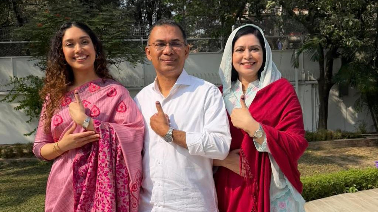ভোট দিয়েছেন তারেক রহমান, ডা: জোবাইদা ও জাইমা